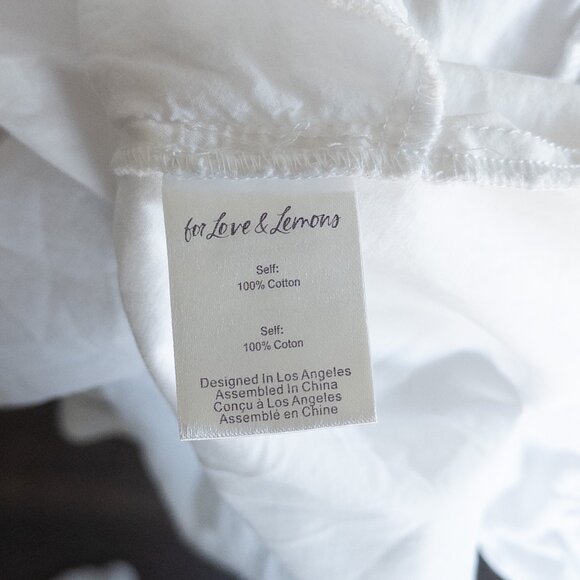 For Love and Lemons Jackson White Mini Dress Size S - Picture 12 of 12